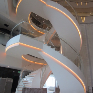 Artificial stone spiral staircase