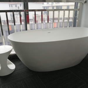 White artificial stone Bathtub